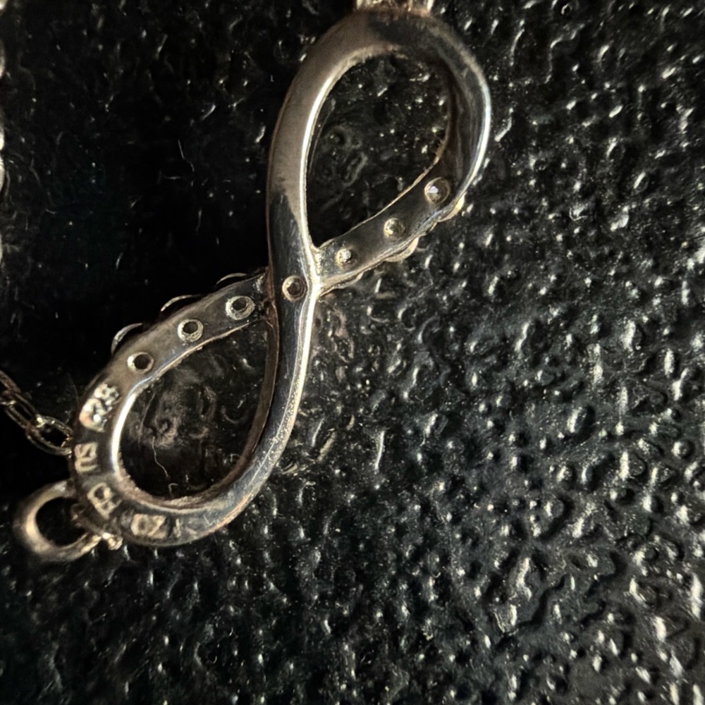 Source Unknown Silver Infinity Necklace - image 7